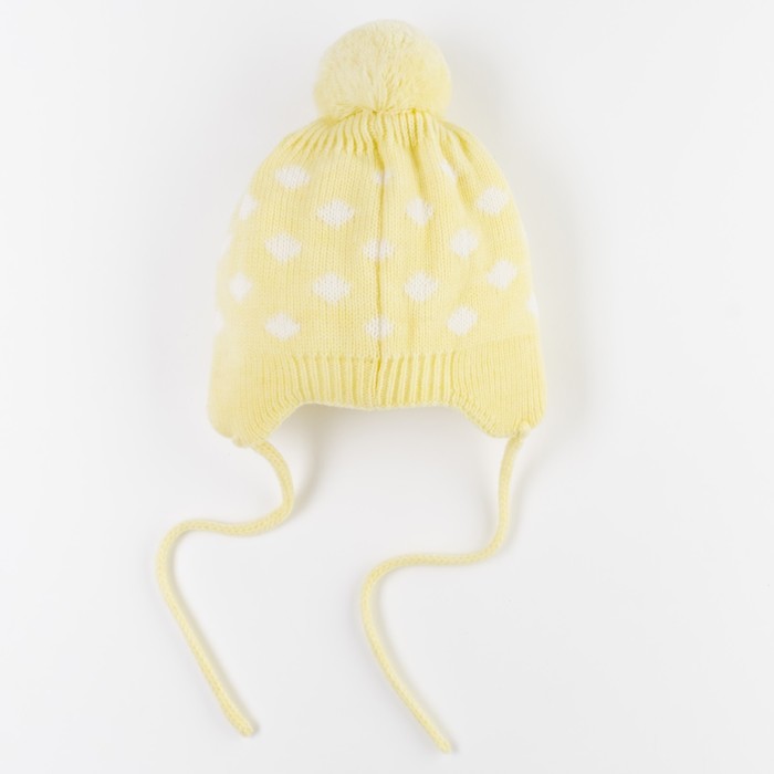 Шапка детская "Зая", возраст 6-12 мес. (42-44), цвет лимон 6344-7003пш_М