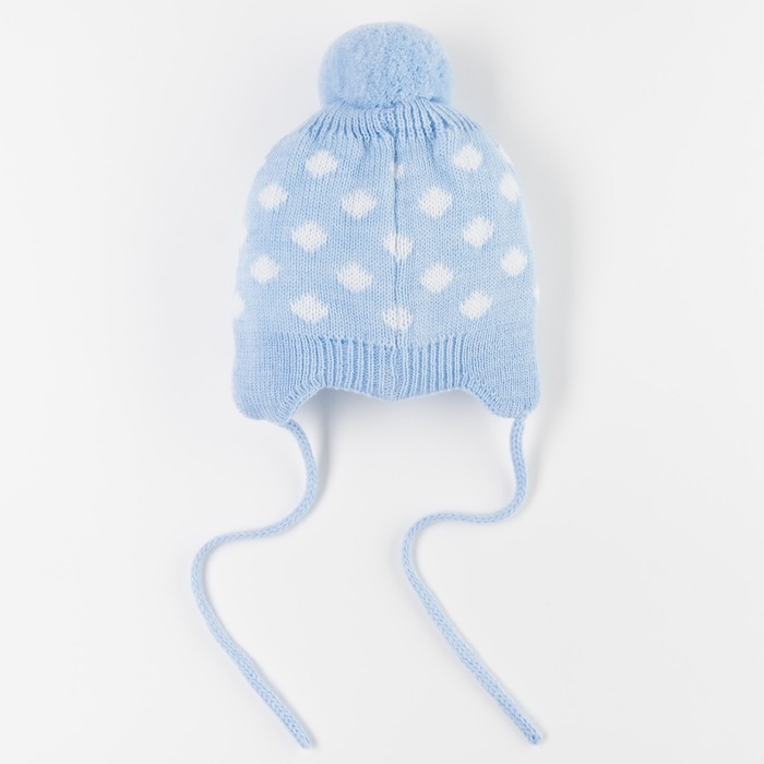 Шапка для мальчика "Зая", возраст 6-12 мес. (42-44), цвет голубой 6368-7003пш_М