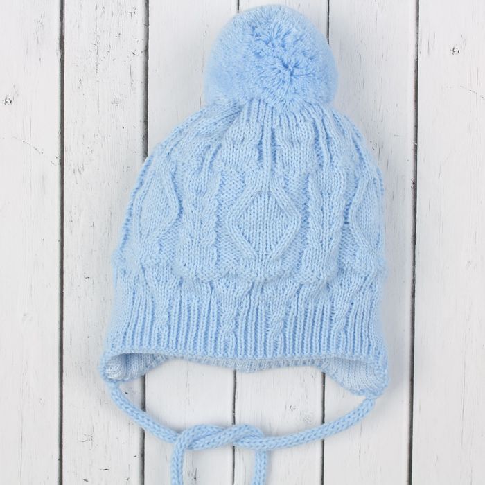 Шапка для мальчика "Зернушка", возраст 3-6 мес. (40-42), цвет голубой 5927-6с_М