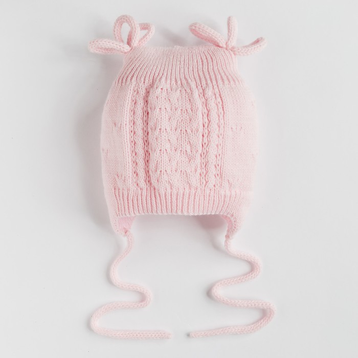 Шапка для девочки "Кнопик", возраст 3-6 мес. (40-42), цвет розовый 5972-7с_М