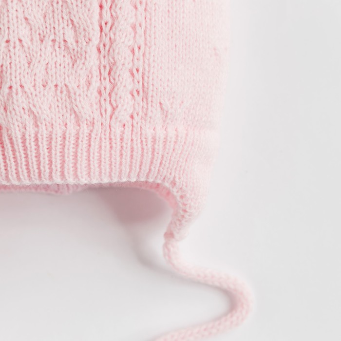 Шапка для девочки "Кнопик", возраст 3-6 мес. (40-42), цвет розовый 5972-7с_М