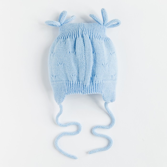 Шапка для мальчика "Кнопик", возраст 3-6 мес. (40-42), цвет голубой 5996-7с_М