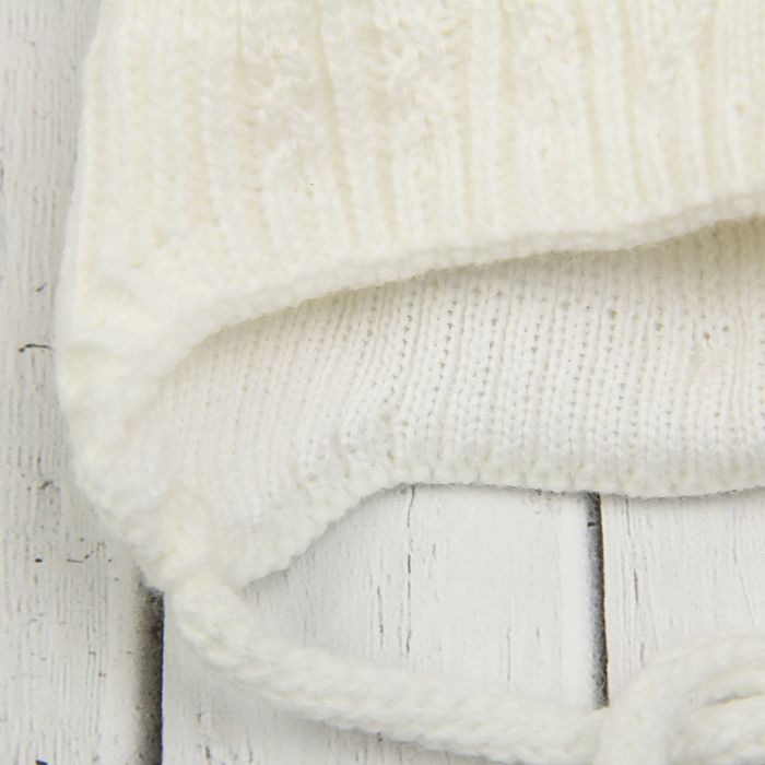 Шапка детская "Кучеряшка", возраст 3-6 мес. (40-42), цвет молочный 6016-8с_М