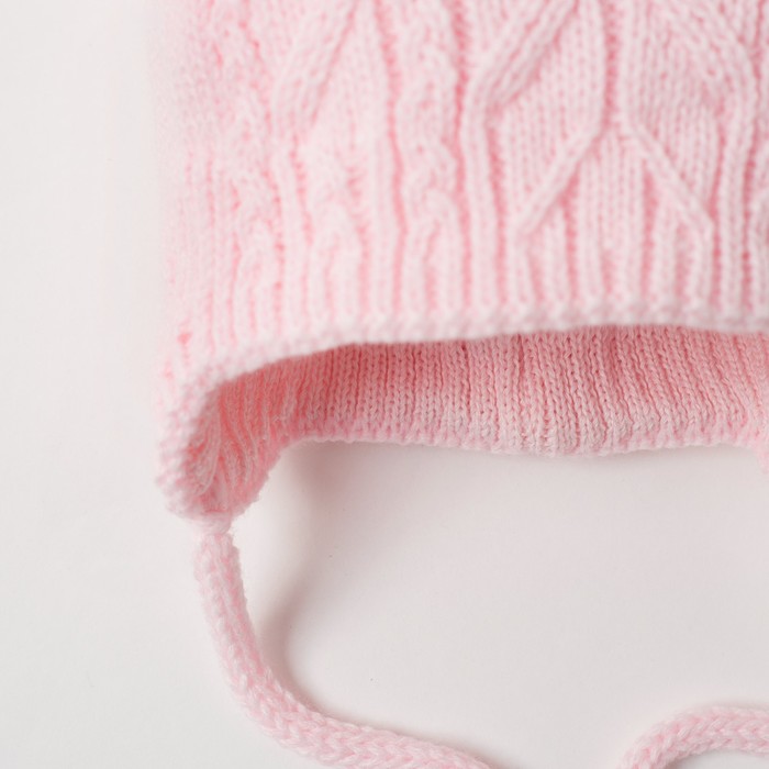 Шапка для девочки "Кучеряшка", возраст 3-6 мес. (40-42), цвет розовый 6047-8с_М