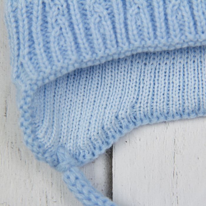 Шапка для мальчика "Кучеряшка", возраст 3-6 мес. (40-42), цвет голубой 6078-8с_М