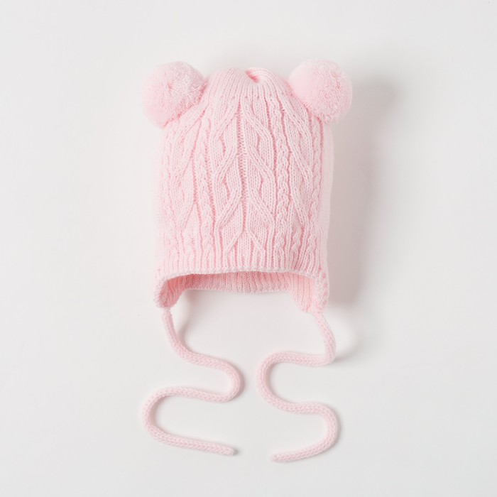Шапка для девочки "Кучеряшка", возраст 6-12 мес. (42-44), цвет розовый 6054-8с_М
