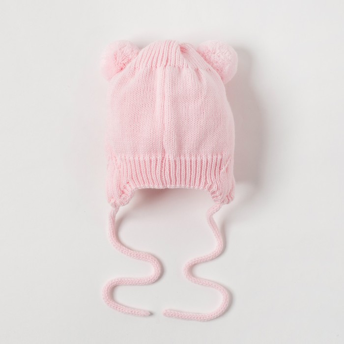 Шапка для девочки "Кучеряшка", возраст 6-12 мес. (42-44), цвет розовый 6054-8с_М