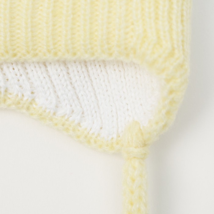 Шапка для девочки "Мимоза", возраст 6-12 мес. (42-44), цвет лимон 6412-7004пш_М