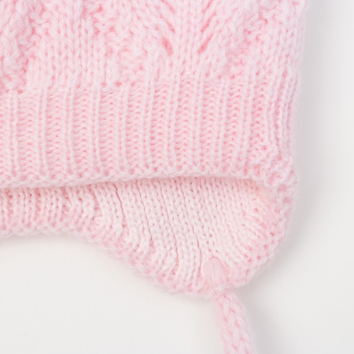 Шапка для девочки "Мимоза", возраст 12-18 мес. (44-46), цвет розовый 6443-7004пш_М