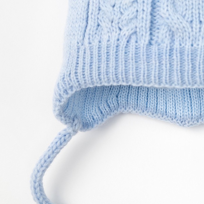Шапка для мальчика "Орешка", возраст 3-6 мес. (40-42), цвет голубой 6467-7005пш_М
