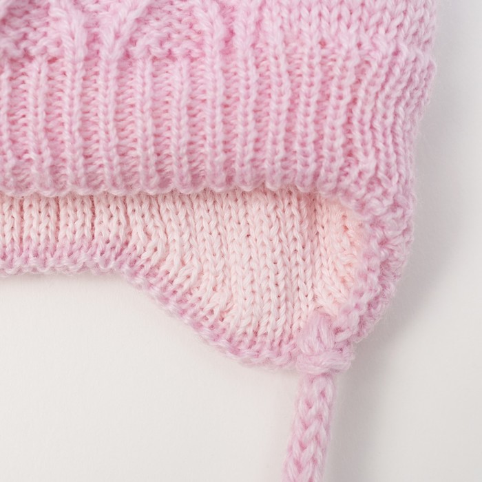 Шапка для девочки "Фантик-Д", возраст 3-6 мес. (40-42), цвет розовый 6740-7009пш_М