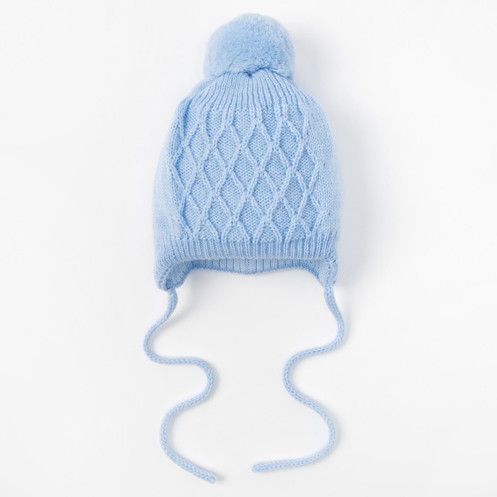 Шапка для мальчика "Фантик-М", возраст 3-6 мес. (40-42), цвет голубой 6764-7010пш_М