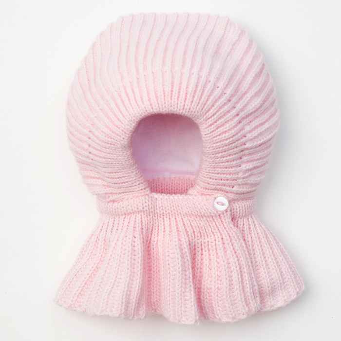 Шапка для девочки "Капор-мини", возраст 3-6 мес. (40-42), цвет розовый 6146-10с_М