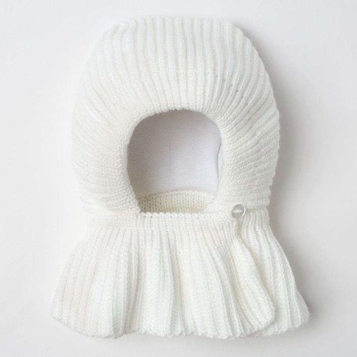 Шапка детская "Капор-мини", возраст 3-6 мес. (40-42), цвет молочный 6207-10с_М