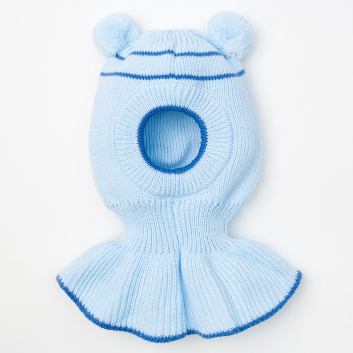 Шапка для мальчика "Шлем П-02", возраст 12-18 мес. (44-46), цвет голубой 8416-26с_М