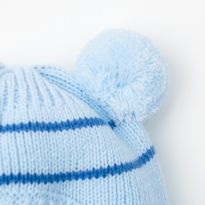 Шапка для мальчика "Шлем П-02", возраст 12-18 мес. (44-46), цвет голубой 8416-26с_М