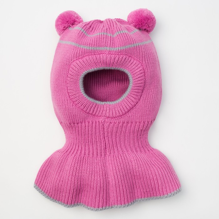 Шапка для девочки "Шлем П-02", возраст 12-18 мес. (44-46), цвет розовый 8447-26с_М