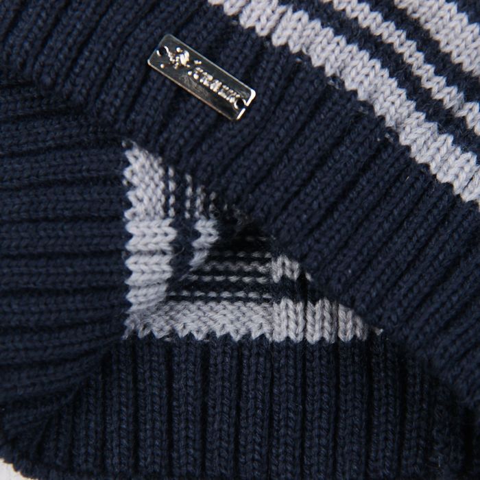 Шапка для мальчика "Круиз", возраст 4-8 лет (52-54), цвет тёмно-серый/серый 9093-35с