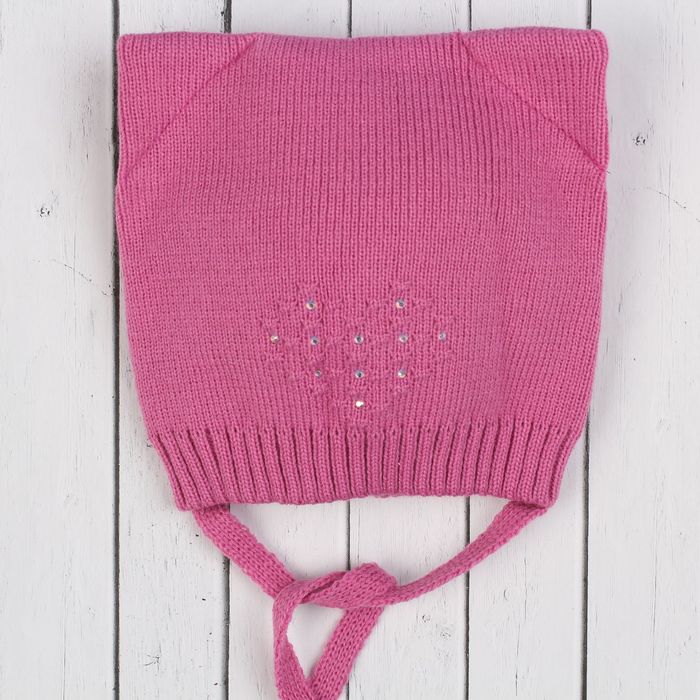Шапка для девочки "Мишелька-макси", возраст 2-4 года (48-50), цвет ярко-розовый 1387-42с
