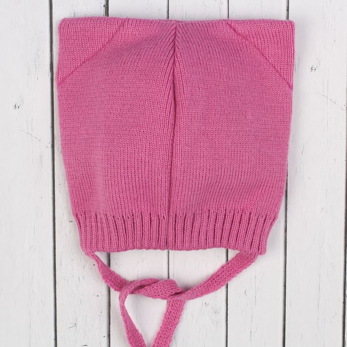 Шапка для девочки "Мишелька-макси", возраст 2-4 года (48-50), цвет ярко-розовый 1387-42с
