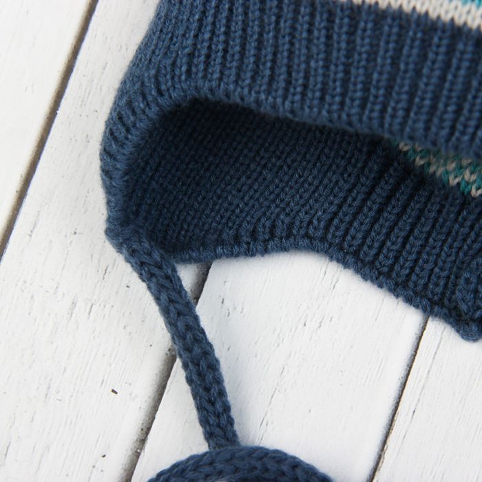 Шапка для мальчика "Робот", возраст 12-18 мес. (44-46), цвет джинс/тёмный аквамарин 0140-45с_М 19