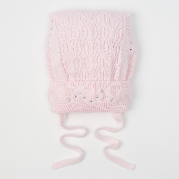 Шапка для девочки "Элитана", возраст 4-8 лет (52-54), цвет розовый 0409-50с