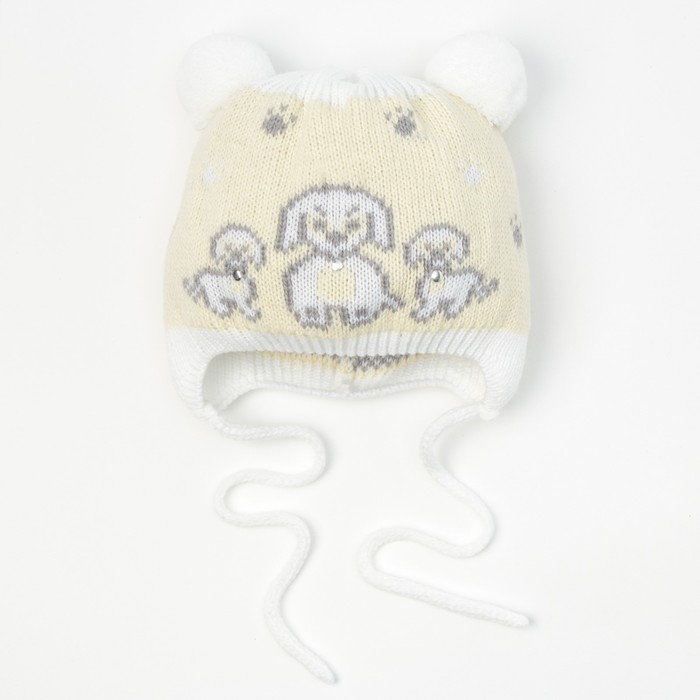 Шапка детская "Барбоскины", возраст 6-12 мес. (42-44), цвет Светло жёлтый   0546-51с_М