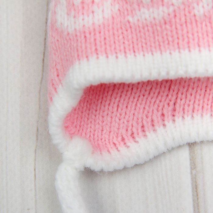 Шапка для девочки "Вики", возраст 3-6 мес. (40-42), цвет розовый 0560-7015пш_М