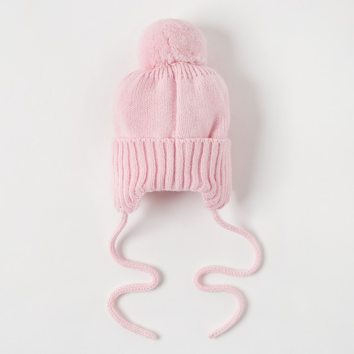 Шапка для девочки "Изюминка", возраст 0-3 мес. (38-40), цвет розовый 0676-7016пш_М