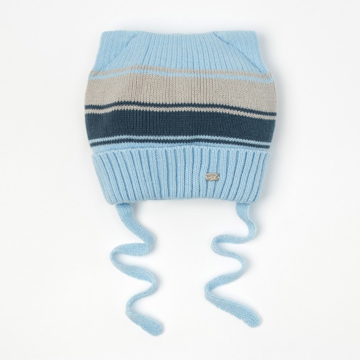 Шапка для мальчика "Енотик", возраст 12-18 мес. (44-46), Цвет голубой 0669-53c_М