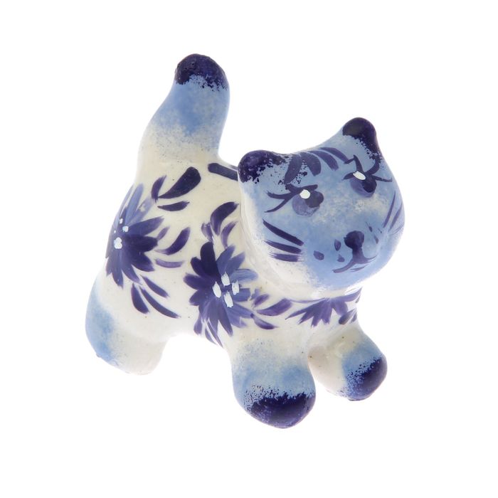 Сувенир "Котик" 7 см, гжель