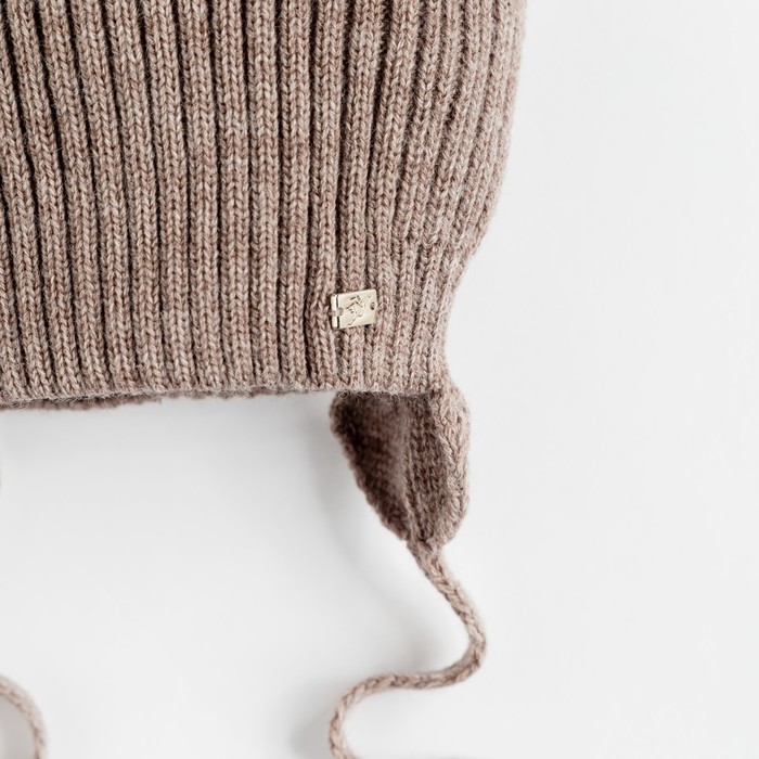 Шапка для мальчика "Атлант", размер 52-54 (4-8 лет), цвет коричневый меланж 8751-29с