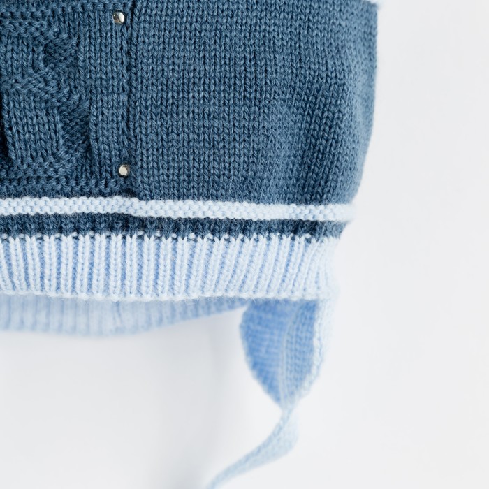 Шапка для мальчика "Бой", размер 48-50 (2-4 года), цвет джинс 8843-31с