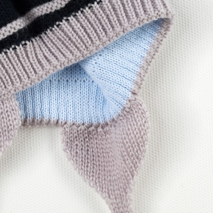 Шапка для мальчика "Бой", размер 48-50 (2-4 года), цвет тёмно-синий 8881-31с