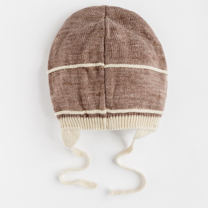 Шапка для мальчика "Бой", размер 52-54 (4-8 лет), цвет коричневый меланж 8874-31с
