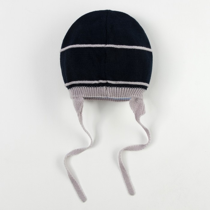 Шапка для мальчика "Бой", размер 52-54 (4-8 лет), цвет тёмно-синий 8898-31с