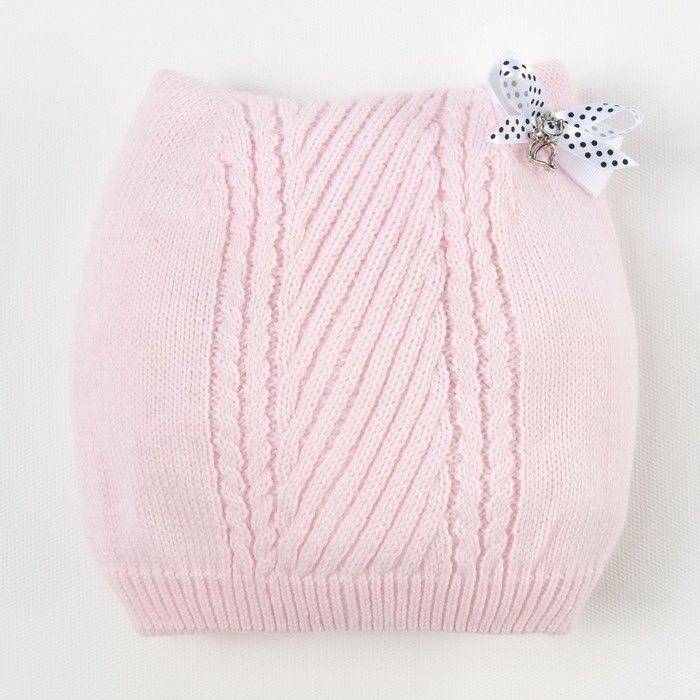 Шапка для девочки "Ля-мур", размер 52-54 (4-8 лет), цвет розовый 9048-34с