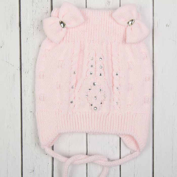 Шапка для девочки "Куколка", размер 44-46 (12-18 мес.), цвет розовый 9185-36с_М