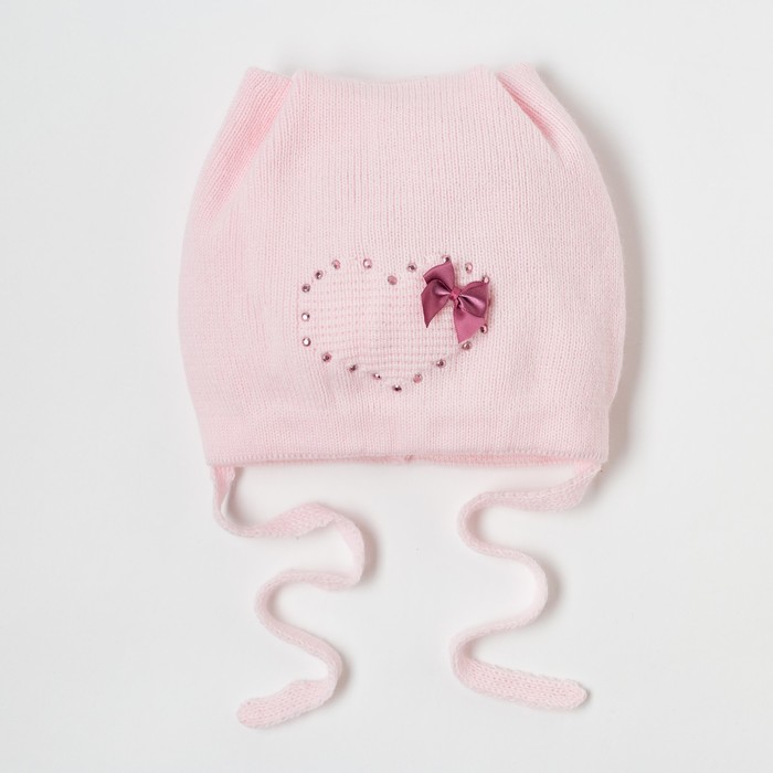 Шапка для девочки "Милла", размер 48-50 (2-4 года), цвет розовый 9949-41с