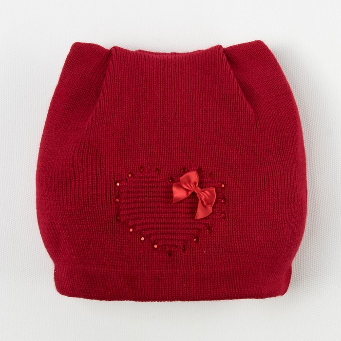 Шапка для девочки "Милла", размер 48-50 (2-4 года), цвет пион 9963-41с