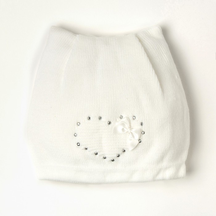 Шапка для девочки "Милла", размер 48-50 (2-4 года), цвет белый 9987-41с