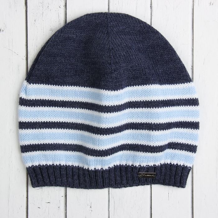 Шапка для мальчика "Питер", размер 44-46 (12-18 мес.), цвет джинс меланж 2182-69с_М