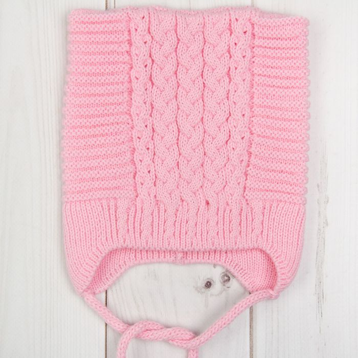 Шапка для девочки "Асечка" размер 44-46 (12-18 мес.), цвет ярко-розовый 1109-56с_М