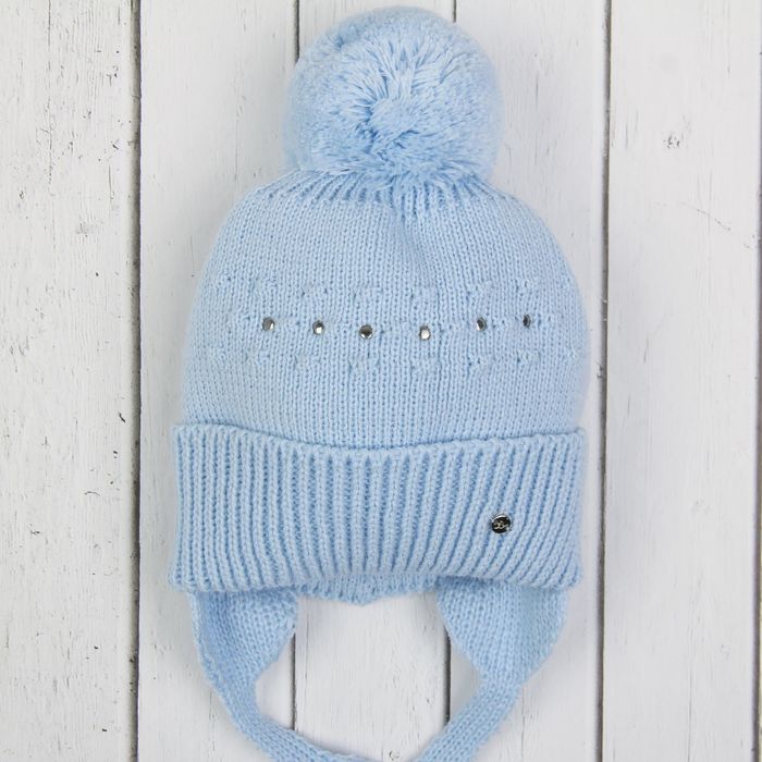 Шапка для мальчика "Кексик", размер 40-42 (3-6 мес.), цвет голубой 1420-62с_М