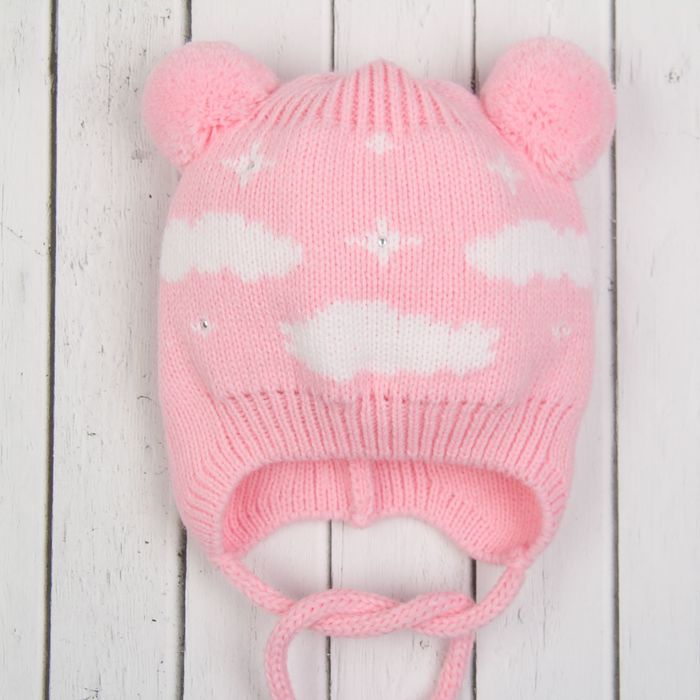 Шапка для девочки "Баю-Бай", размер 38-40 (0-3 мес.), цвет розовый 1116-7026пш_М