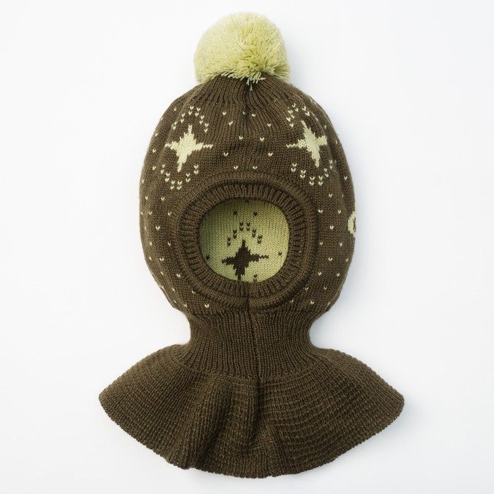Шапка для мальчика "Шлем Галактика", размер 44-46 (12-18 мес.), цвет хаки 8256-24с_М