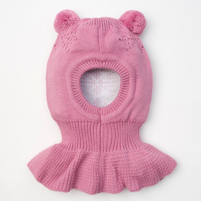 Шапка для девочки "Шлем Ариша", размер 44-46 (12-18 мес.), принт роза 8072-25с_М