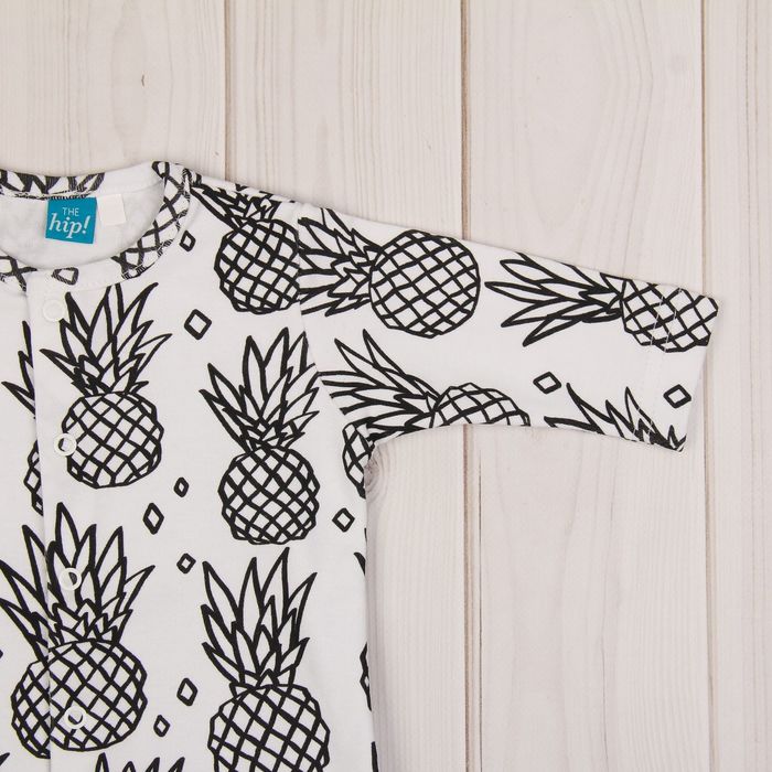 Комбинезон, рост 68 см, цвет белый, принт ананас B 04.40.04 _М