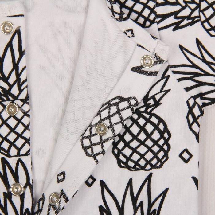 Комбинезон, рост 68 см, цвет белый, принт ананас B 04.40.04 _М