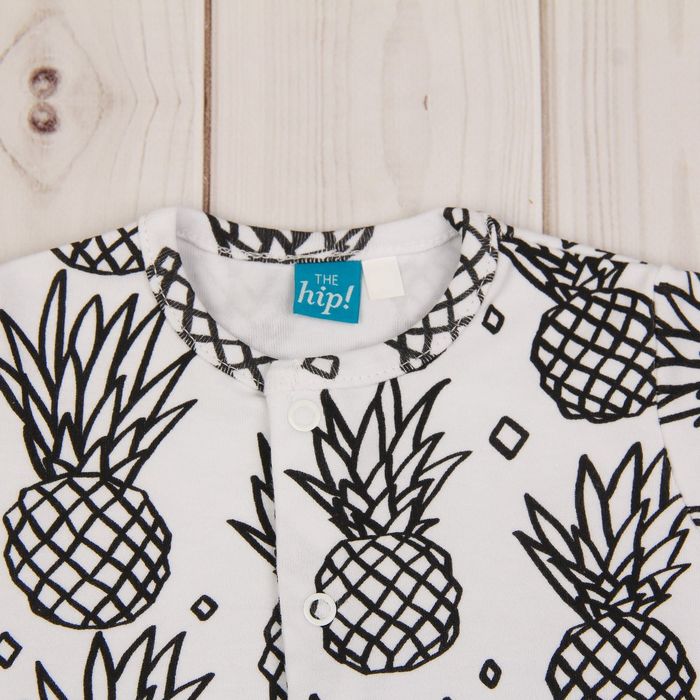 Комбинезон, рост 74 см, цвет белый, принт ананас B 04.40.04 _М